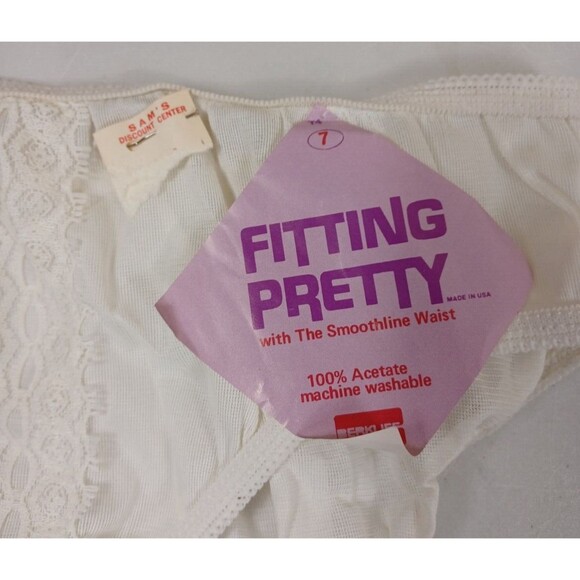 3 Vintage Berkliff Size 7 Beige Sheer 70s Panties - New with Tags Made in USA - Picture 4 of 11
